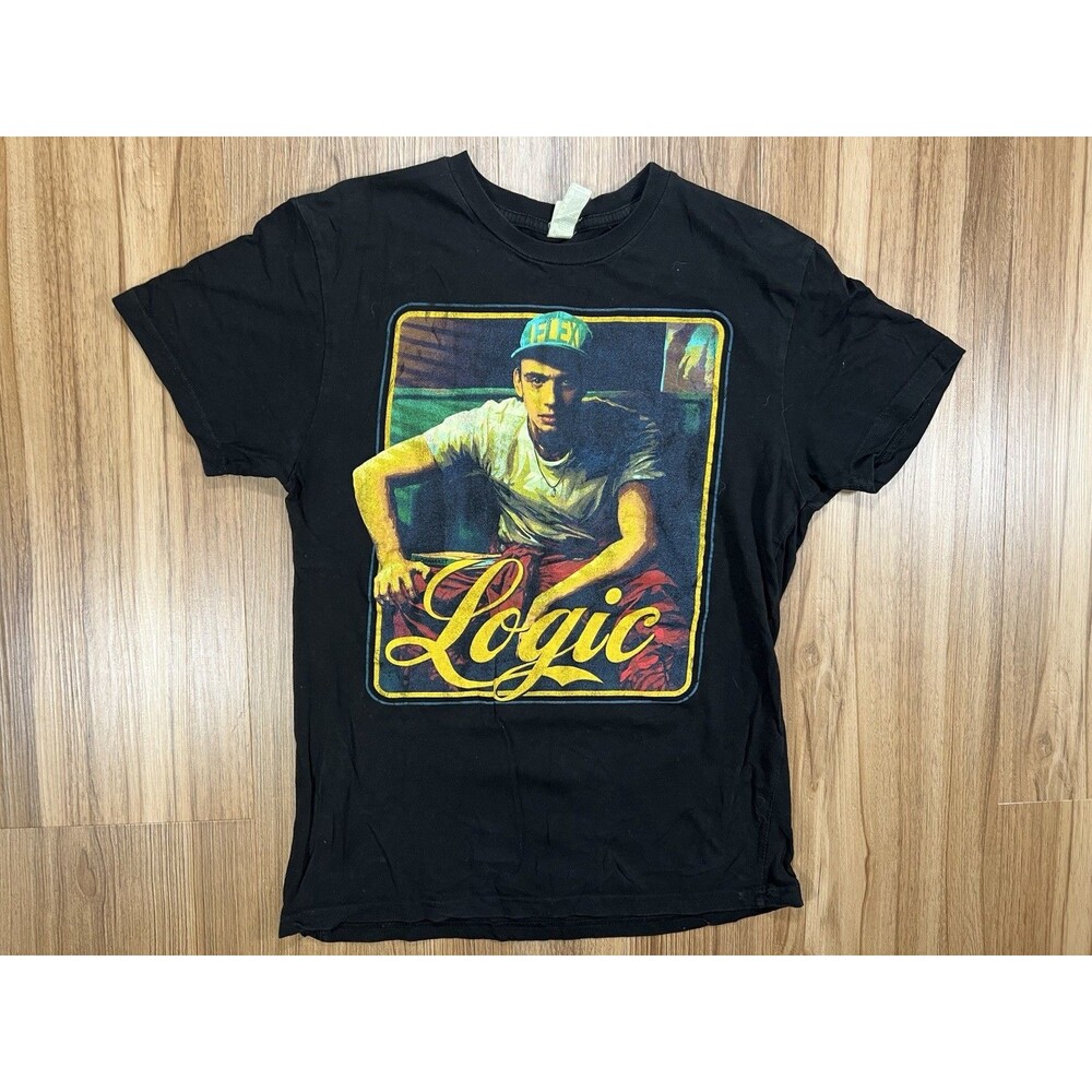 Logic Flex Supermarket Rapper Black T-Shirt Medium Rock Me Tag